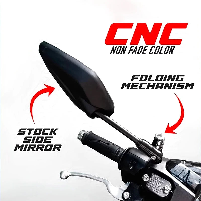 CNC Motorcycle Mirror Folding Mechanism – 360° Adjustable Universal