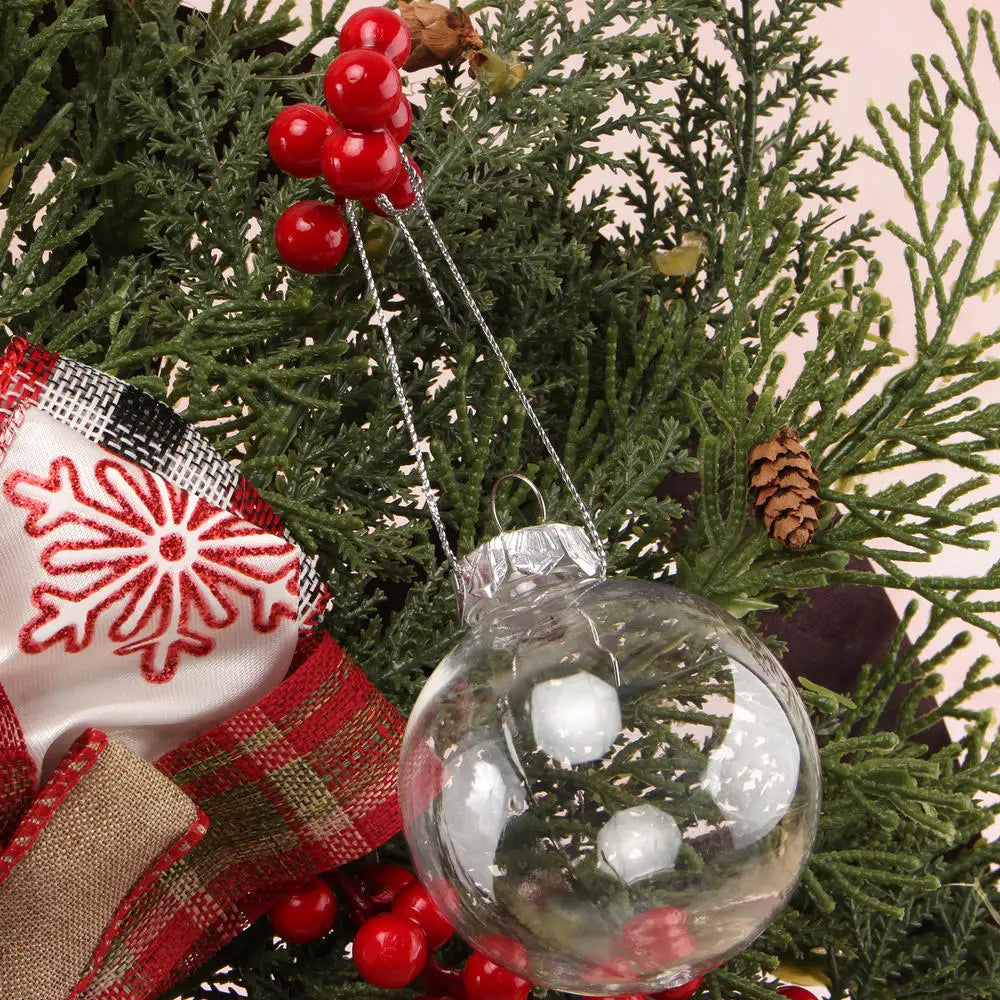 Clear Fillable Christmas Baubles 6cm 8cm 10cm – DIY Ornaments