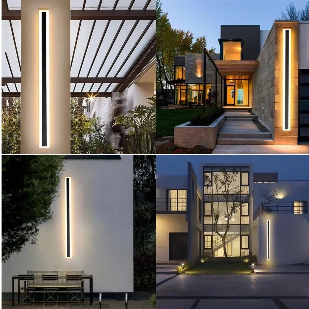 Outdoor Solar Led Wall Lights 20 60 Waterproof IP65 Long Lamp Garden Zpaxo