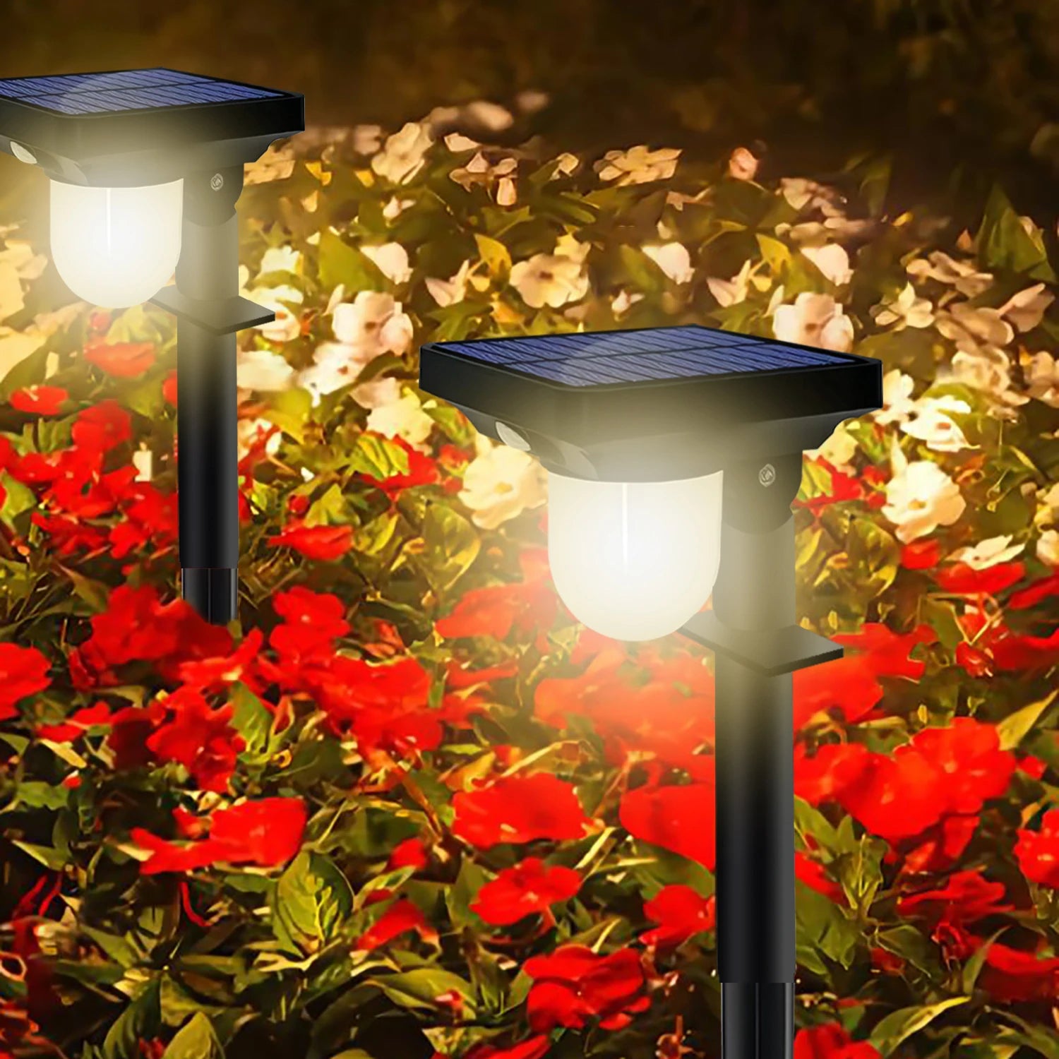 Solar Lights Outdoor Garden Solar Powered Wall Lamp Waterproof Motion Sensor Pathway Light Landscape Path Yard Backyard Lawn Zpaxo