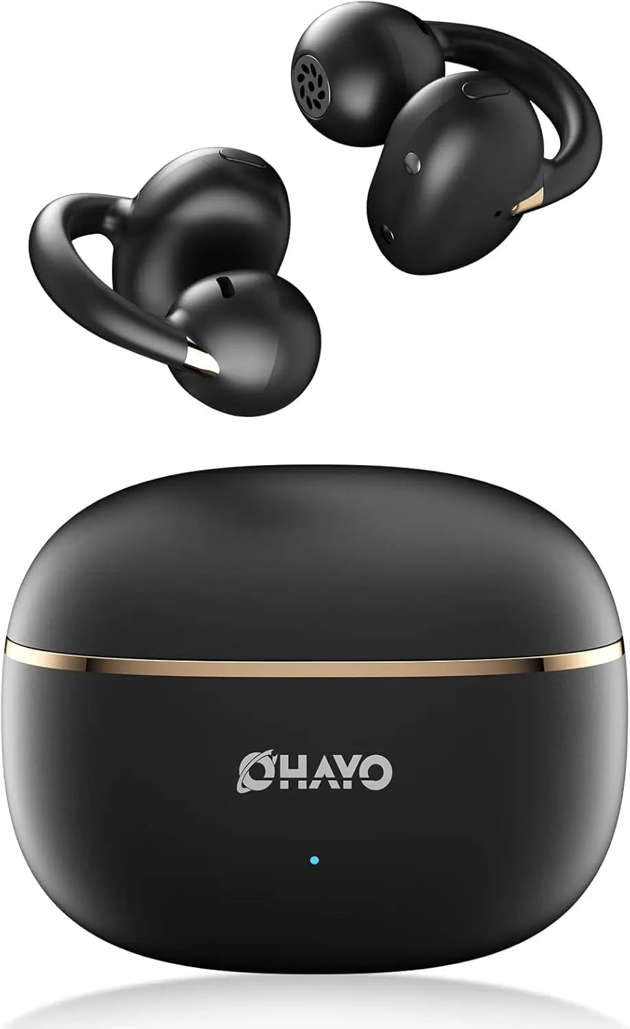 Open Ear Earbuds Clip Sport Bluetooth Headphones 5 4 Earphones Clear Zpaxo black