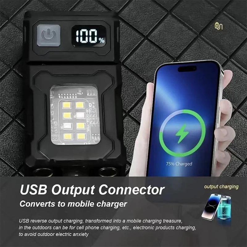 KDULIT Mini LED COB Rechargeable Flashlight – Magnetic Torch