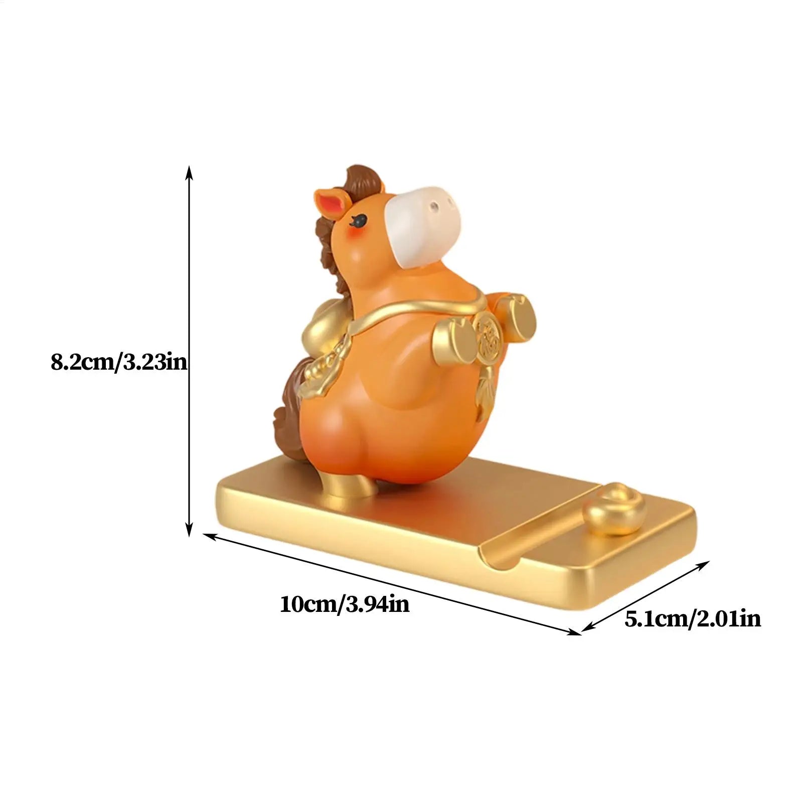 Horse Design Phone Stand Cute Cellphone Holder Wealth Blessing
