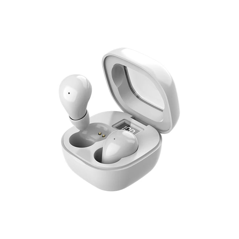 Mini Invisible Headphones TWS Bluetooth 5 3 Earphones Wireless Zpaxo White