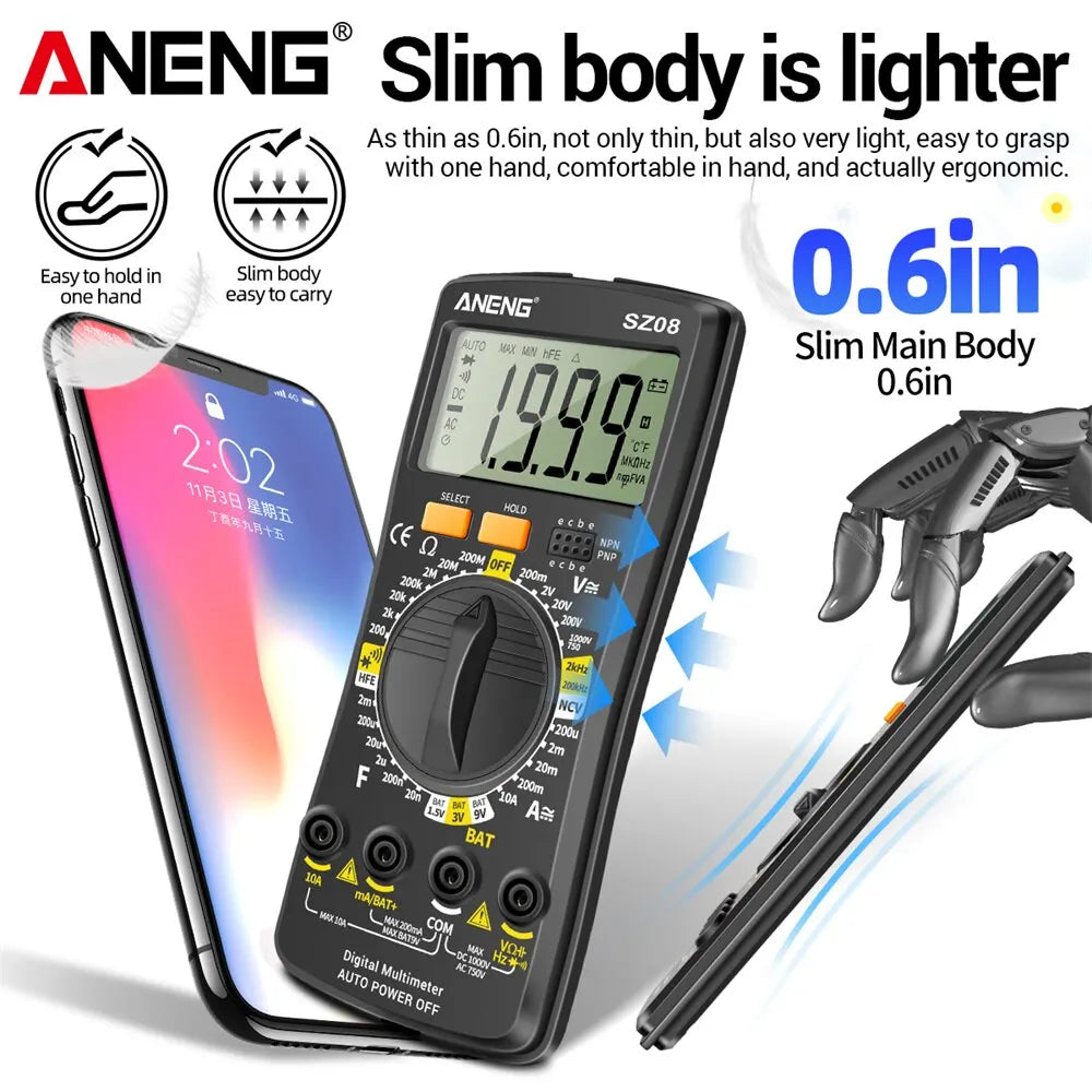 ANENG SZ08 Digital Storage Professional Meter Auto Handhold Testers