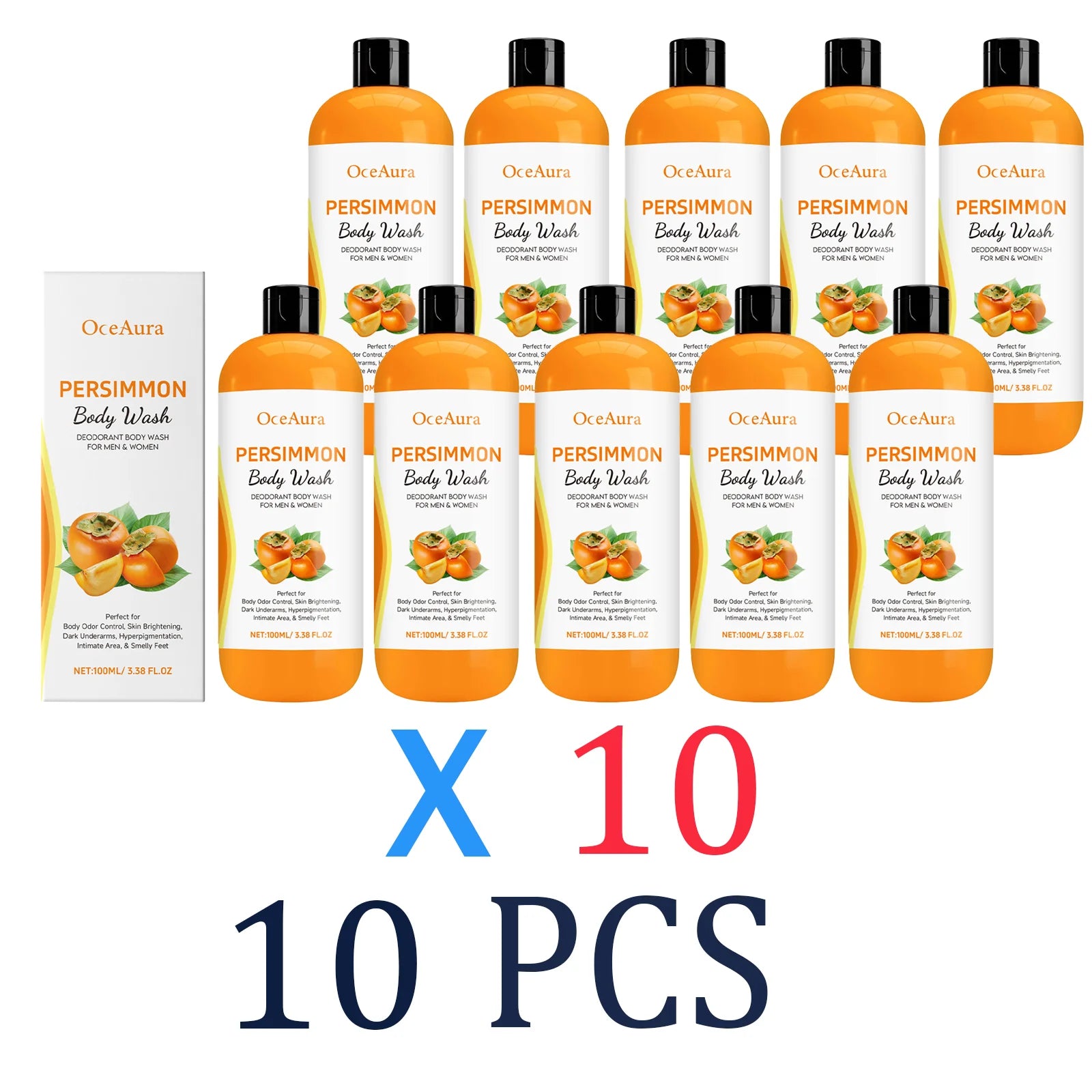 100ml Persimmon Body Wash Rosemary Lavender Flaky Skin Care Stabilizing Restoring Deep Hydration Lock Portable Travel Shower Gel Zpaxo 10 Pcs Moisturizing
