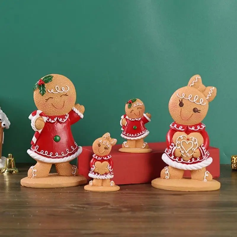 Gingerman Resin Ornament Christmas Figurine Decoration Tabletop Shelf