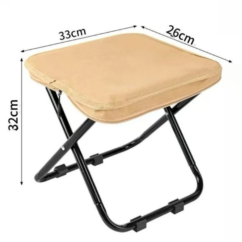 New Outdoor Pencil Case Folding Small Horse Tie Portable Handbag Stool Camping Picnic Stool Ultra Light Stool Train Queue Chair Zpaxo Khaki XL