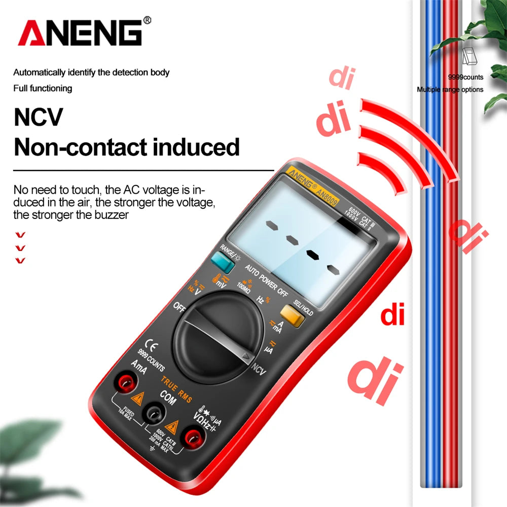 ANENG AN8009 Electrical Capacitance Meter Temp Diode Transistor