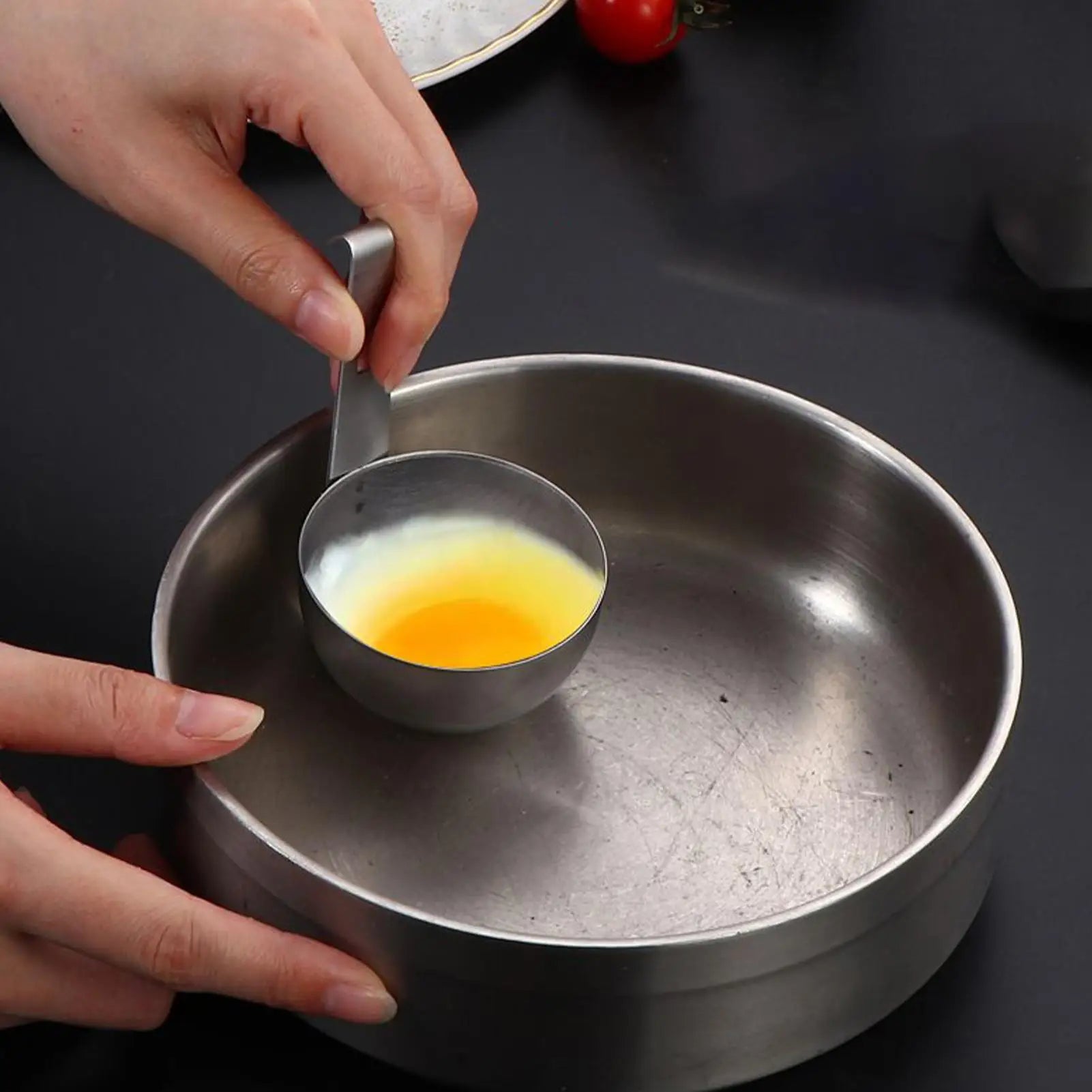 Stainless Steel Egg Poacher Hangable Stainless Steel Egg Poacher Nonstick Steamer Round Nonstick Cups for Effortless Cooking Zpaxo