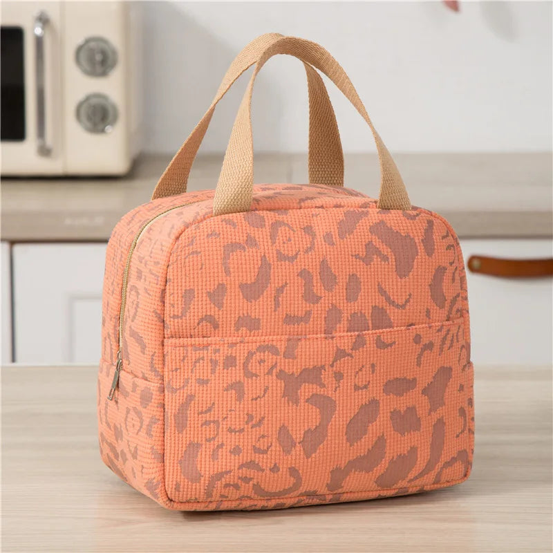 2026 New 1 Pack of Ink Pattern Insulation Bag, Bento Lunch Box Bag, Outdoor Travel Ice Pack, Picnic Bag, Lunch Bag Zpaxo Orange