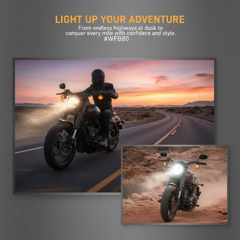 7" Motorcycle LED Headlight Angel Eye DRL – Harley Touring