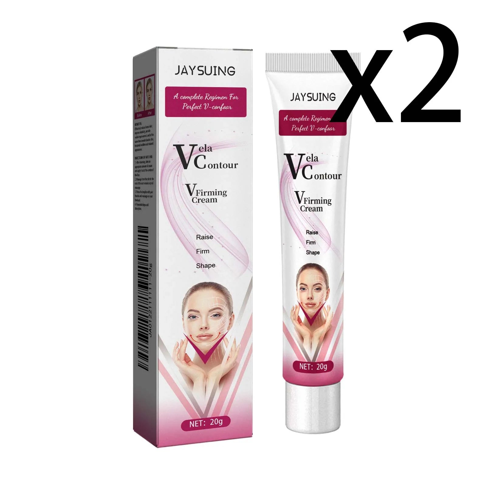Jaysuing Facial Firming Cream – V-Face Lifting & Chin Tightener Facial Firming Cream Zpaxo 2x20g