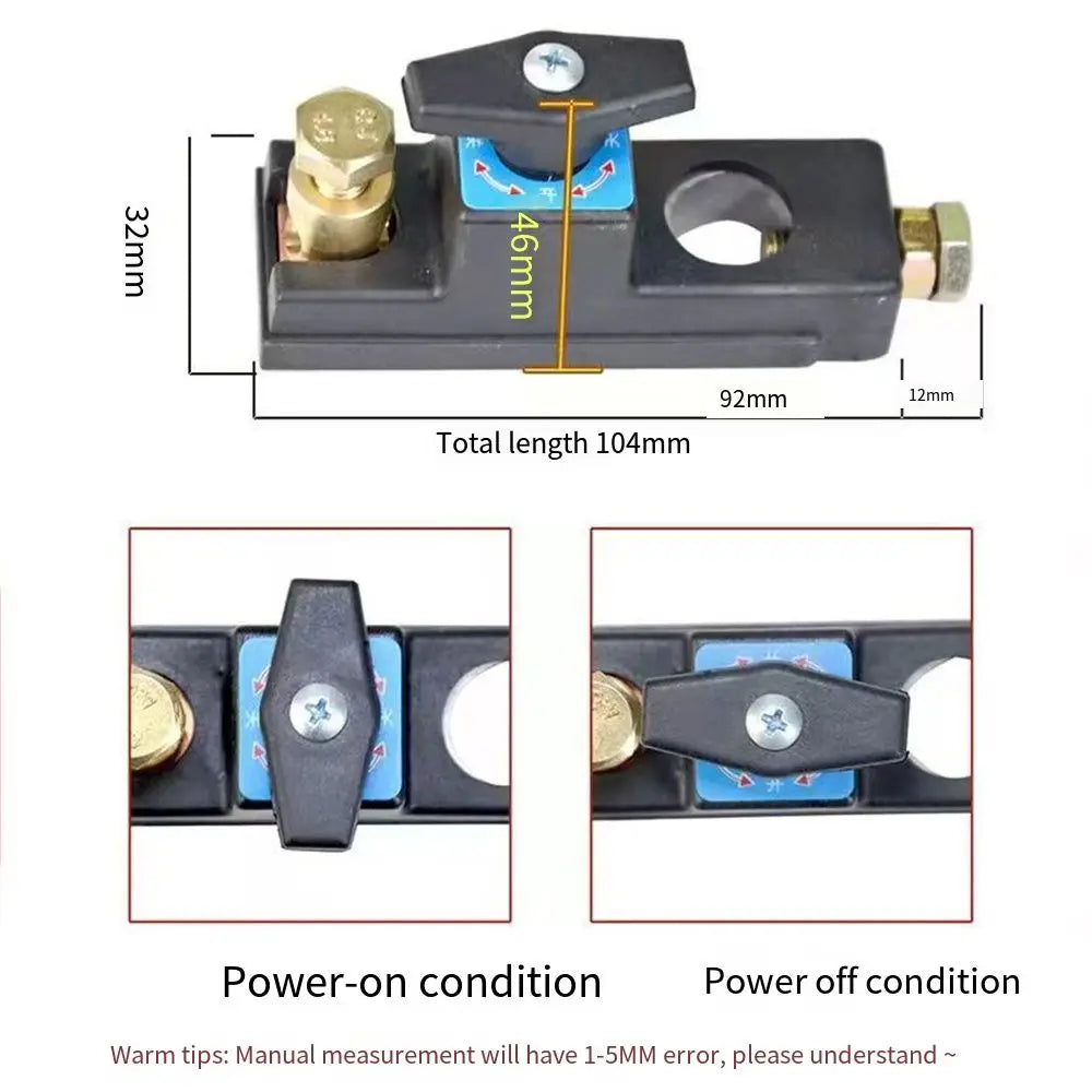 12V/24V Car Battery Disconnect Switch Battery Cut-off Quick Cut-off Anti-leakage Switch Battery Terminal Metal Zpaxo