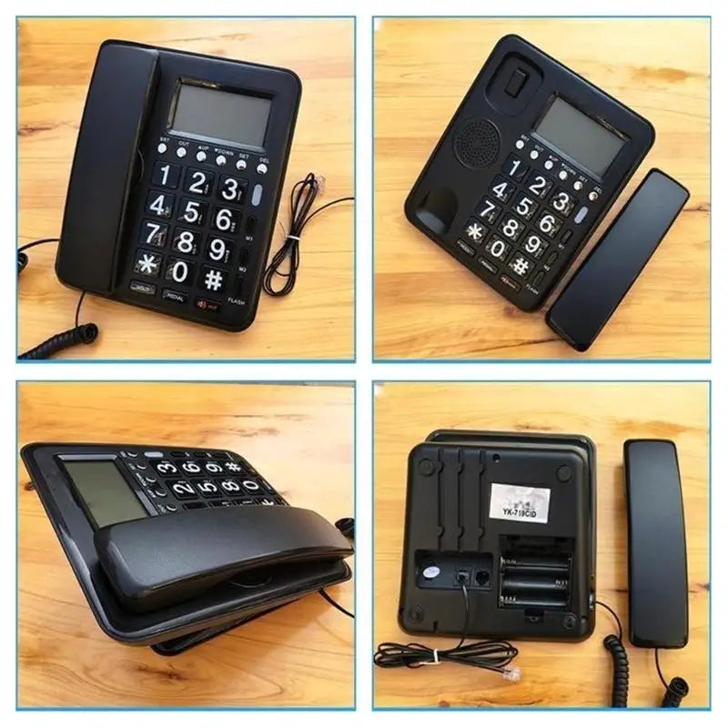 Desktop Corded Telephone Home Fixed Phone Landline Big Buttons Zpaxo