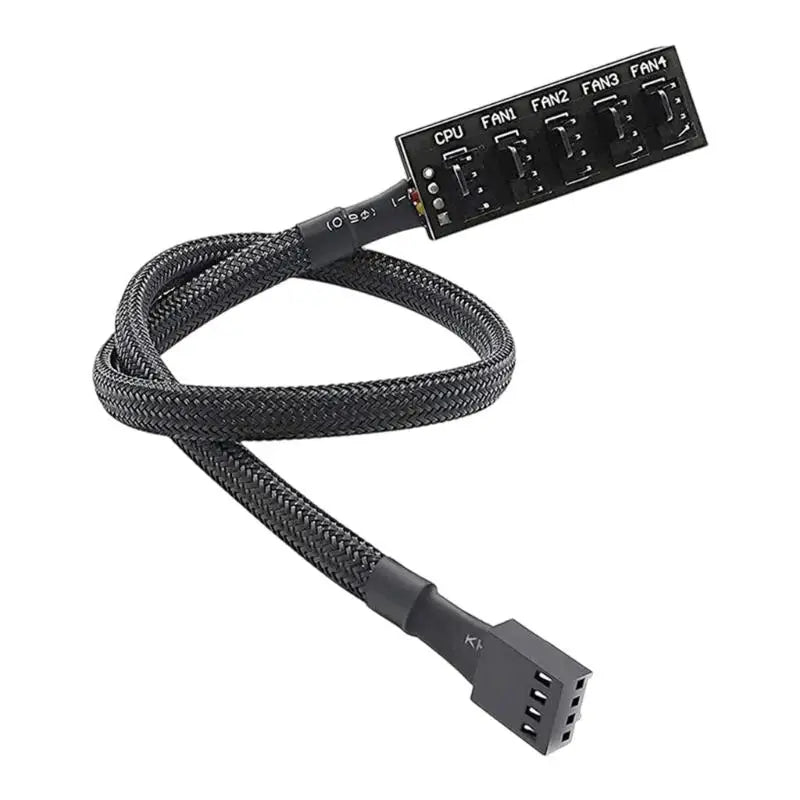 652F 4Pin PWMs Fan Hub Splitter 1 to 5 Way Extension Cable For Computer Case Cooling System Zpaxo 1pc CN
