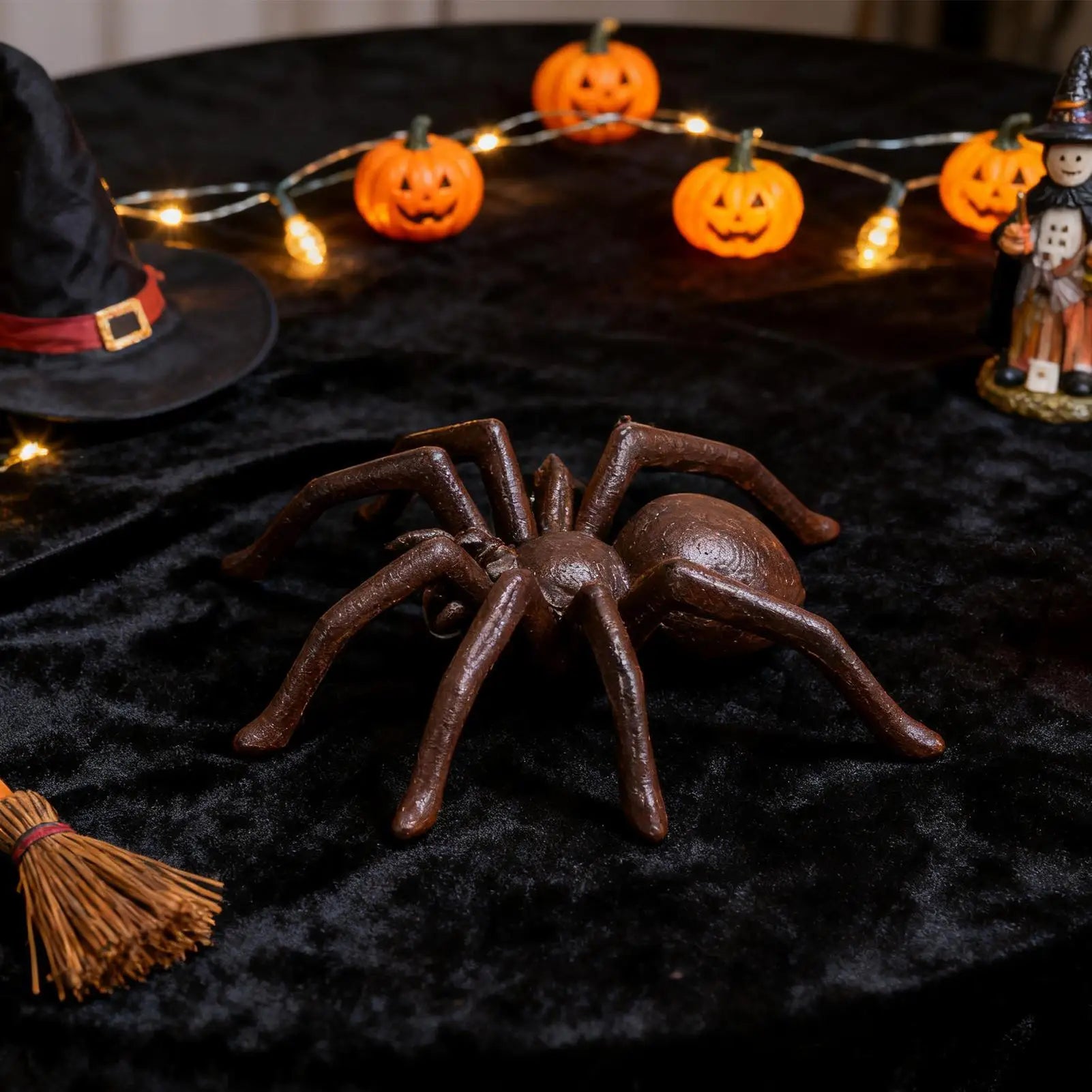 Halloween Spider Figure Seasonal Scene Prop Statue Cast Iron Mantel