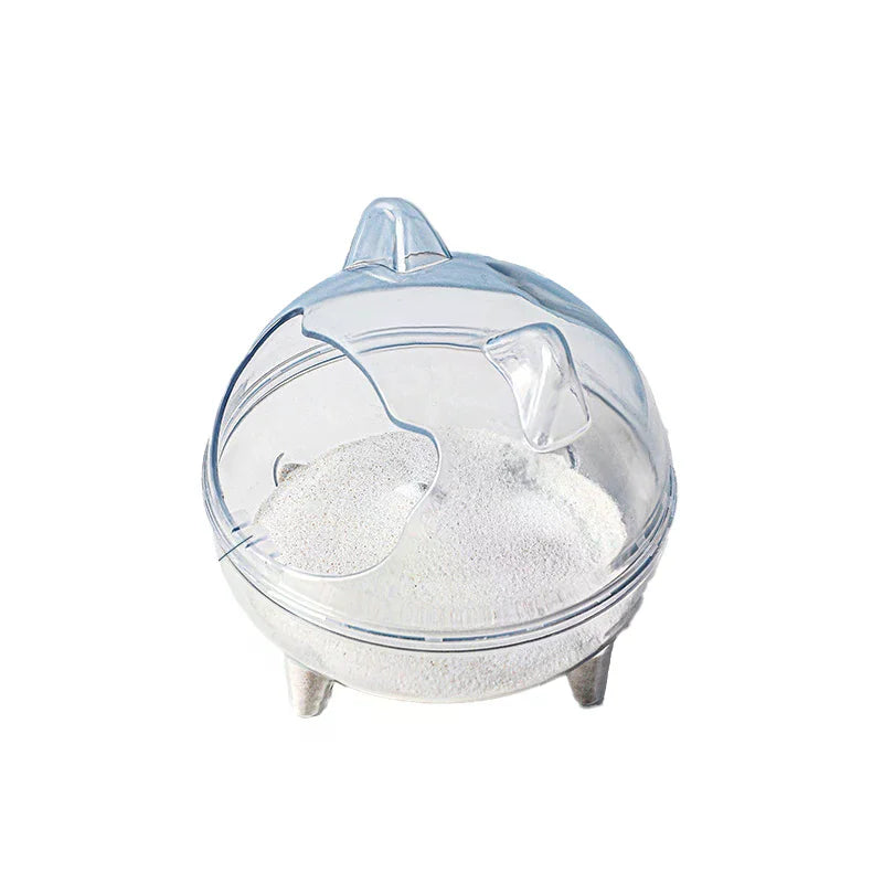 Capacity Transparent Shower Room Hamsters Small Pet Sand Bath Cage Zpaxo