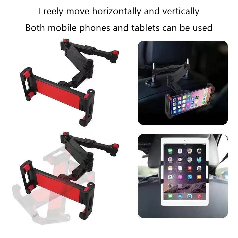 Telescopic Car Tablet Holder Back Seat Headrest Mount 360 Rotation