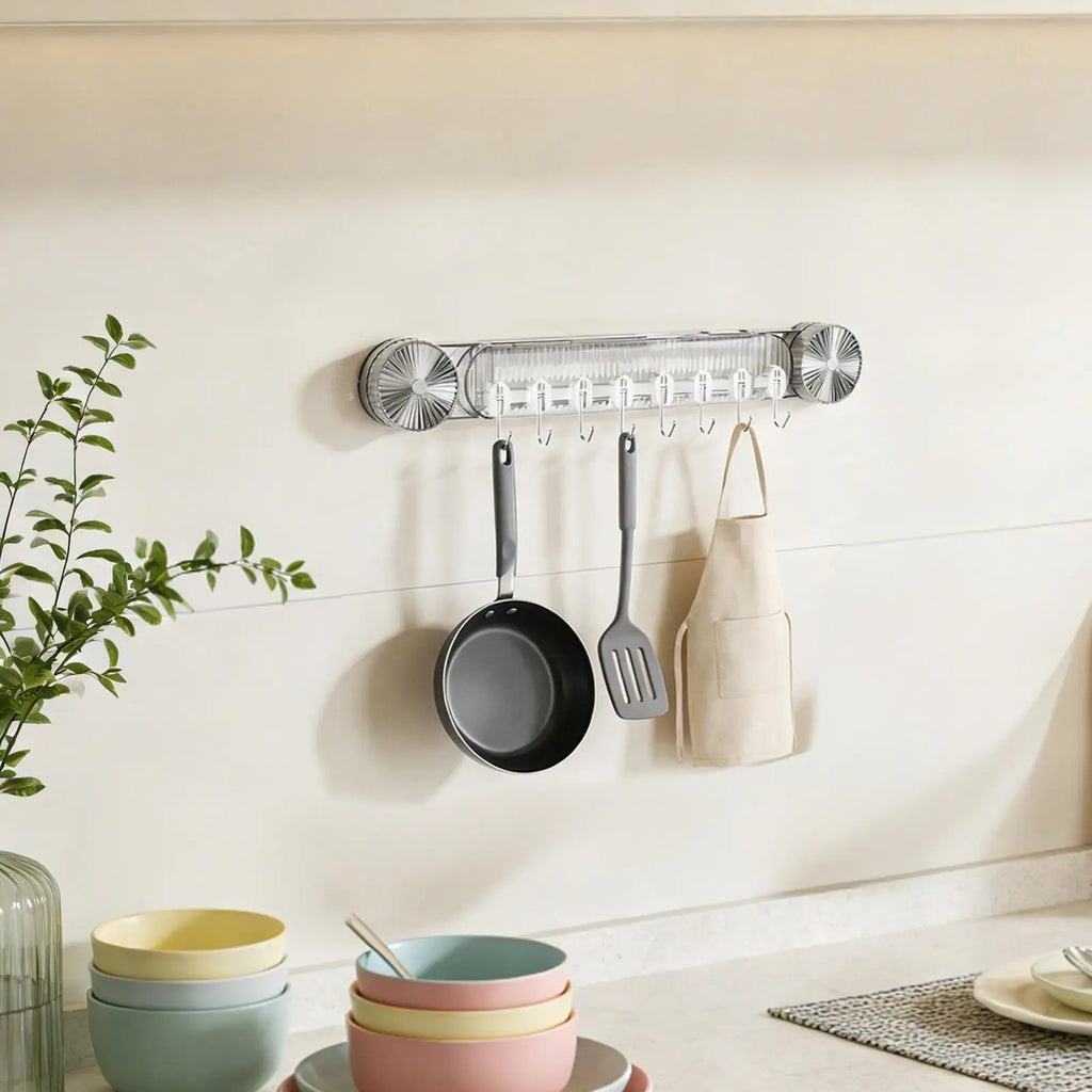 Cooking Utensil Organizer No-drill Acrylic Suction Cup Wall Mount