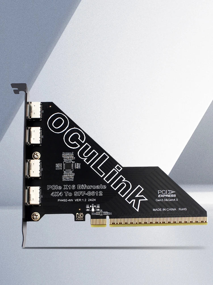 PCIe X16 SFF 8611&8612 Adapter Card External Oculink SFF-8612 SFF-8611