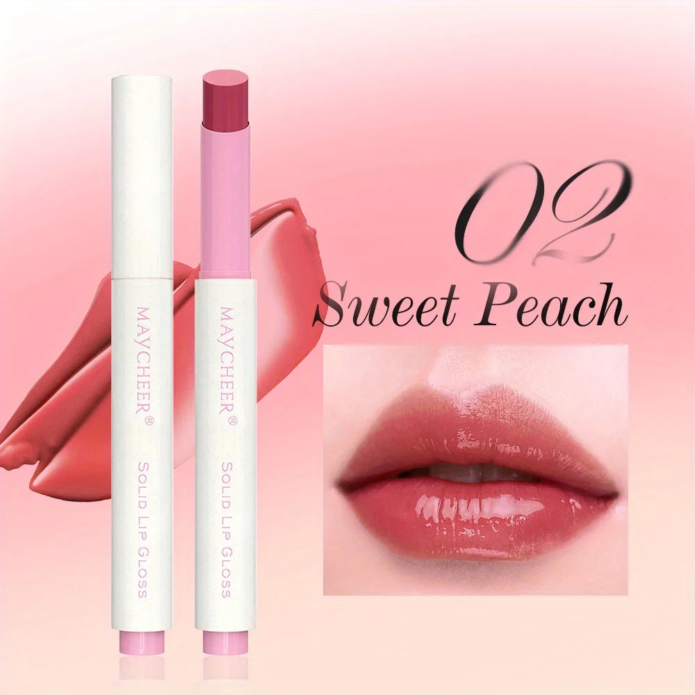 Light-holding mirror solid lip gloss, water-gloss mirror lip glaze, not easy to stick to the cup, long-lasting moisturizing Zpaxo 02