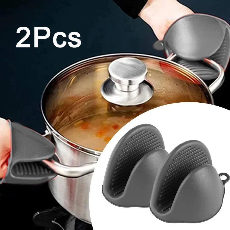 2-Pack Silicone Oven Mitts – Heat-Resistant Non-Slip Pinch Gloves