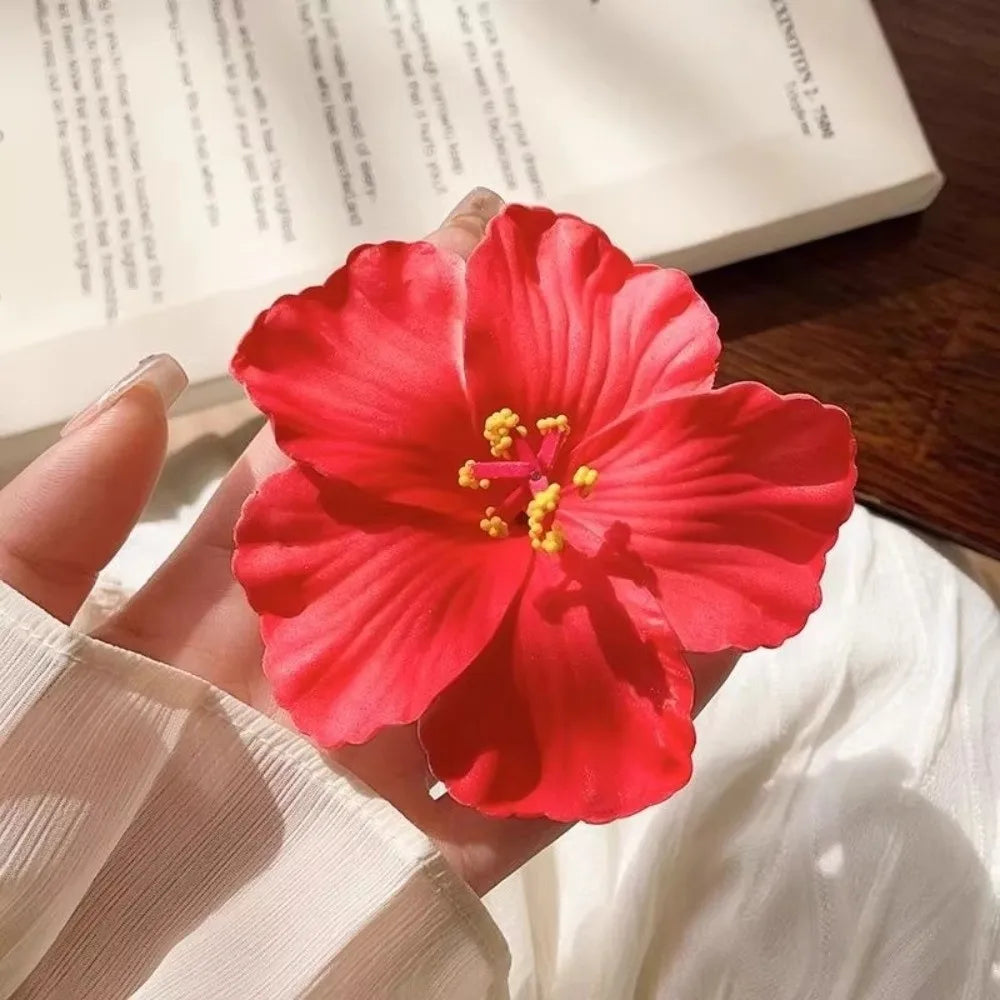 Egg Flower Hawaiian Flower Hair Clips Bohemian Flower Romantic Hair Barrettes Headdress Decorative Head Side Clip Zpaxo