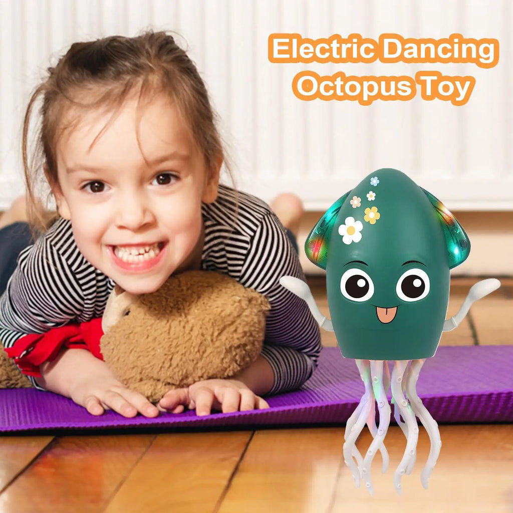 Electric Octopus Toys Obstacle Avoidance Sensor Octopus USB Rechargeable Electric Robot With LED Lights And Music For Home Zpaxo