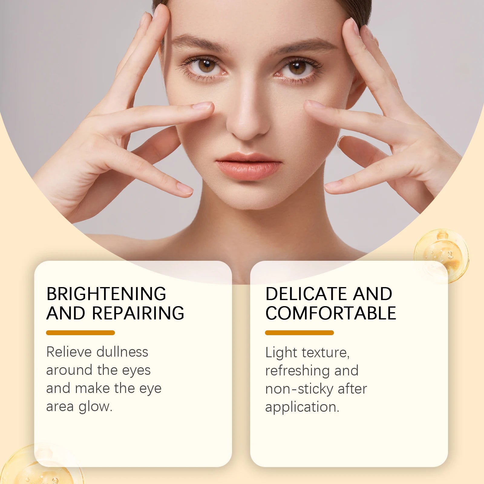 Firming Skin Eye Serum Oil Vitamin C and E for Dry Skin Facial for Wrinkles Hydrating Lightweight Fast Absorbing Skincare 10ml Zpaxo