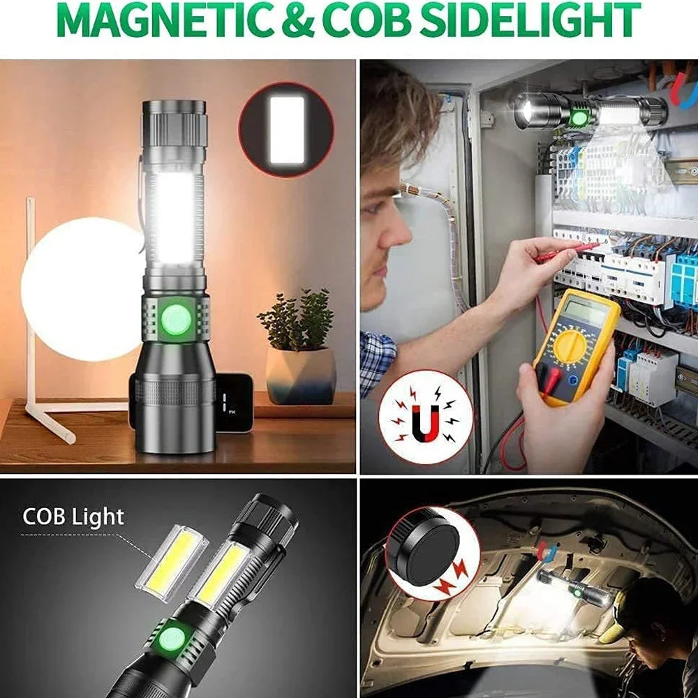 ESMARTER 3-in-1 UV Black Light LED Flashlight USB Rechargeable