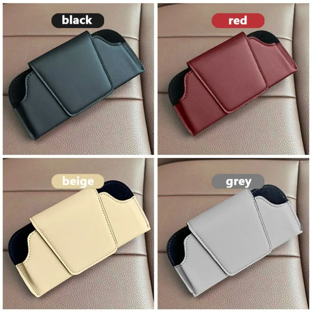 PU Leather Car Glasses Case Multi-function Universal Sunglasses Zpaxo