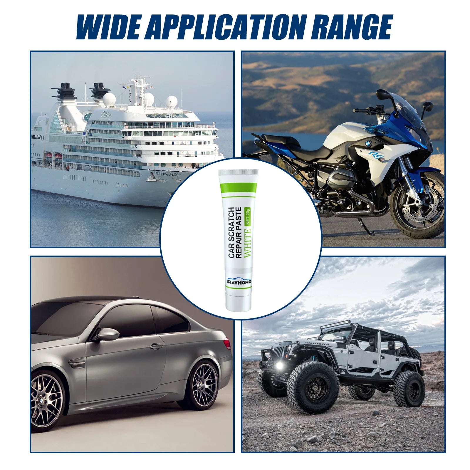 RayHong Fiberglass Repair Paste | Quick Dry, Long Strand Fiber 20g Fiberglass Repair Paste Zpaxo