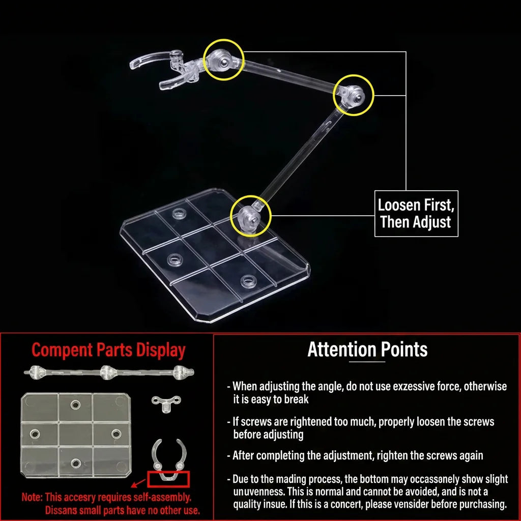 Clear Acrylic Action Figure Display Stand – Clip Waist Holder Figure Display Stand Zpaxo