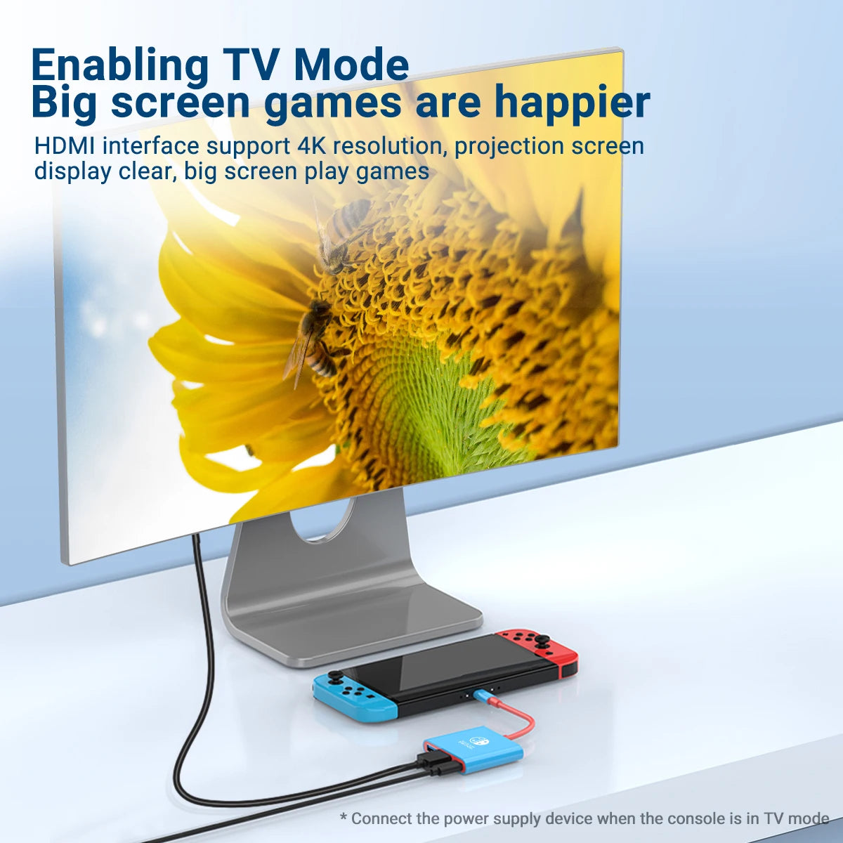 4K HDMI Adapter TV Docking Station for Nintendo Switch OLED USB 3.0 Type C Port Charging Dock Station with HDMI Output Zpaxo