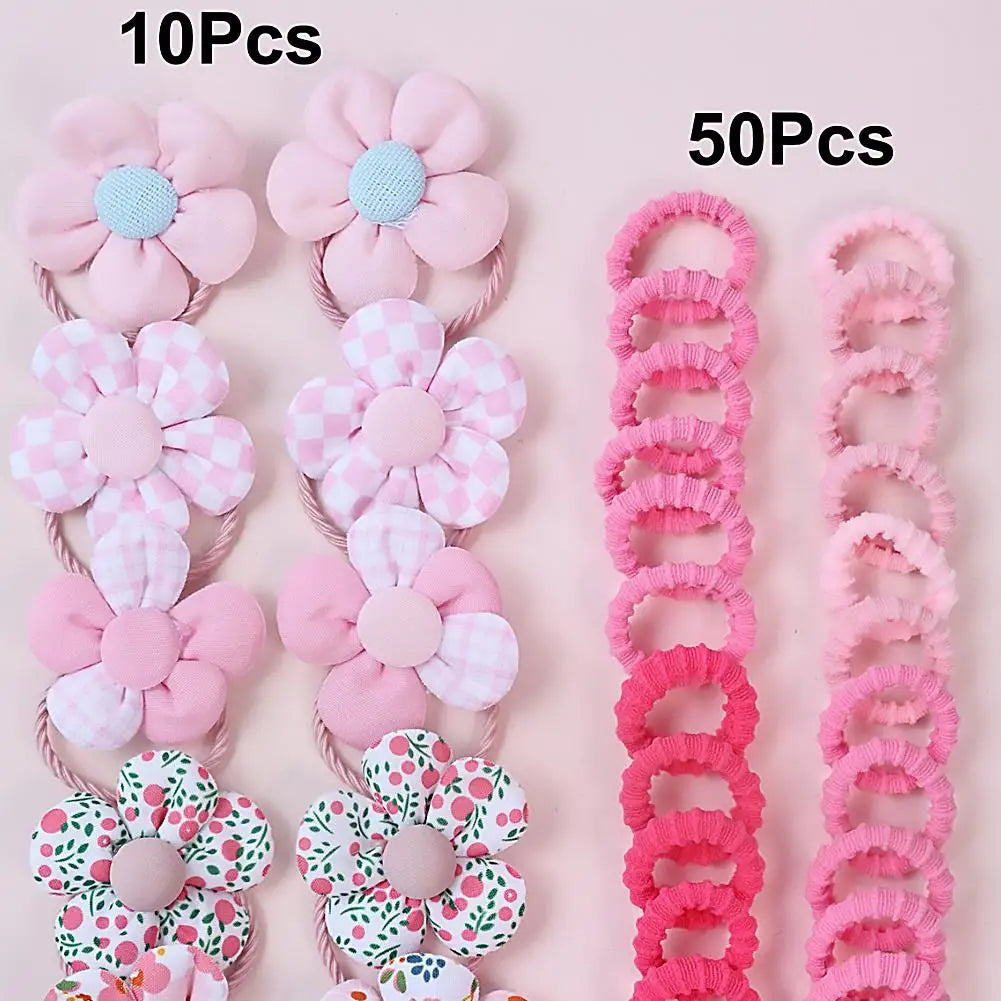 Girls Pink Hair Accessories Set 120pcs – Bows, Ties & Scrunchies Kids Hair Accessories Zpaxo