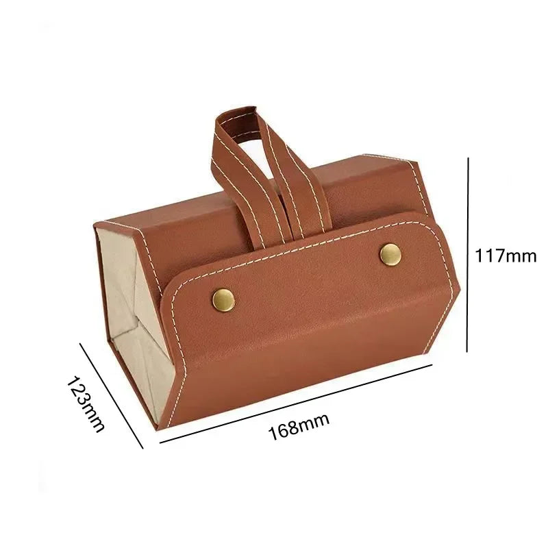 Portable Glasses Organizer with 3/5 Multi-slot Eyeglasses Storage Display Travel Folding Sunglasses PU Leather Case Zpaxo Brown 5 grid