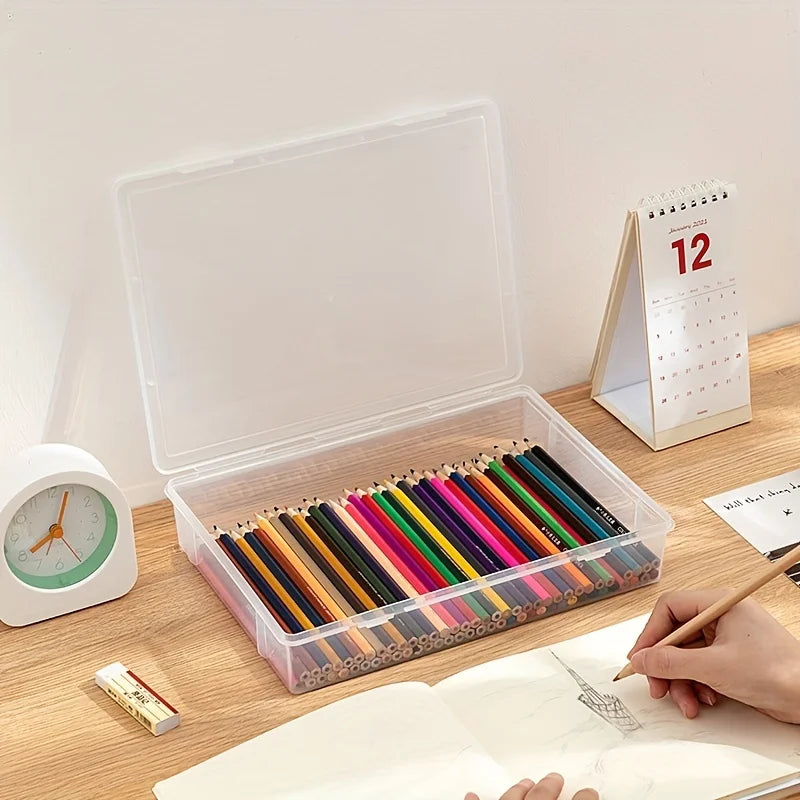 Translucent Large Capacity Pencil Case – School Pen Organizer Pencil Case Organizer Zpaxo