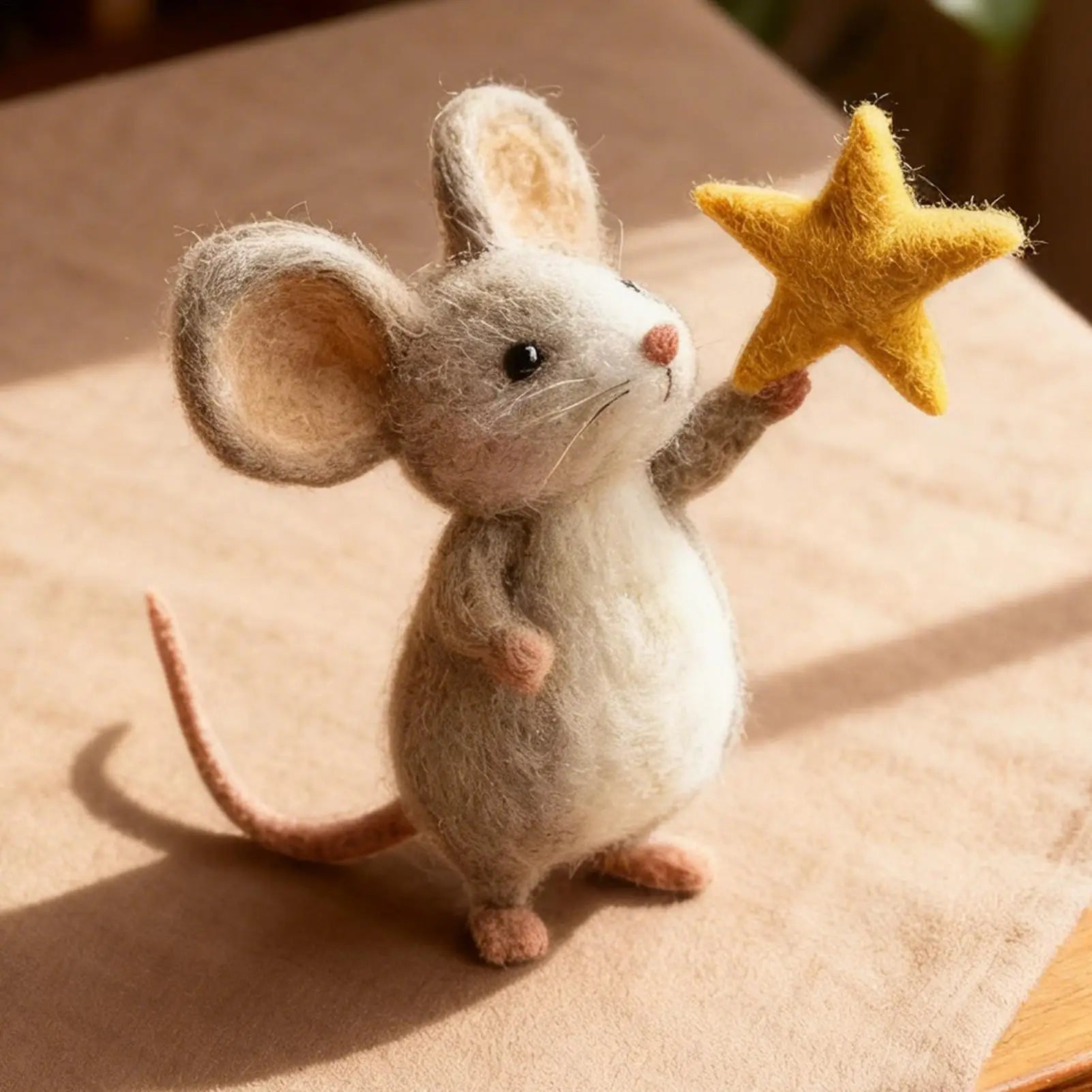 Felt Mice Toy Cute Tabletop Decor Easter Holiday Home Fireplace