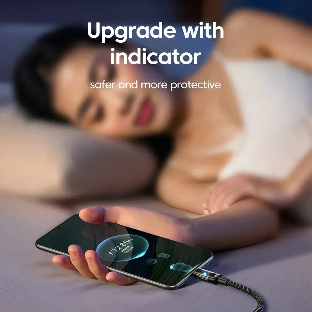 240W USB-C to C Fast Charge Cable – Digital Display Nylon USB-C Charging Cable Zpaxo