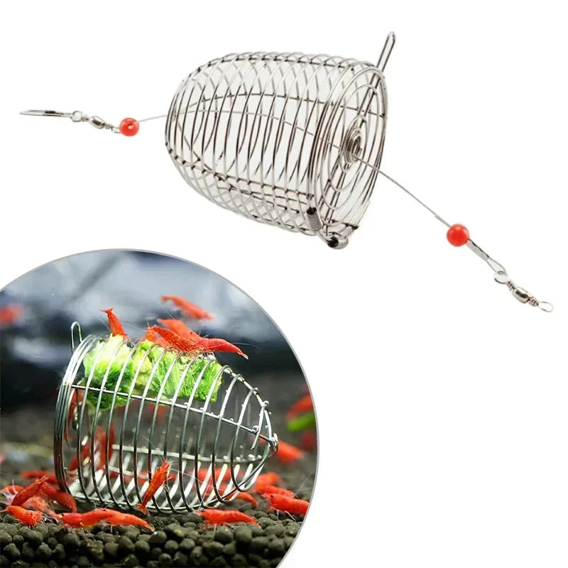 Shrimp Feeding Dish Stainless Steel Shrimp Bowls Feed Dish Metal Container Bait Cage Fish Tank Accessories for Shrimp Foods Zpaxo