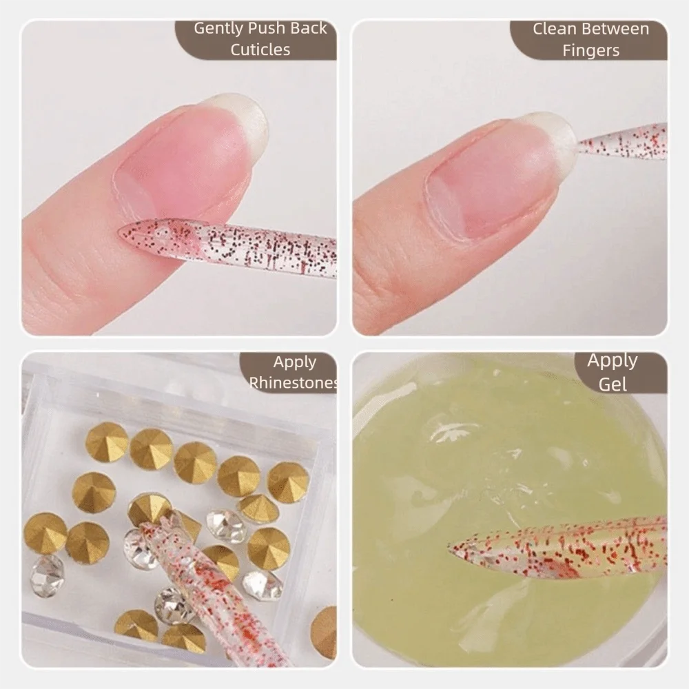 50 Reusable Crystal Stick Material Professional Design Double Head Zpaxo