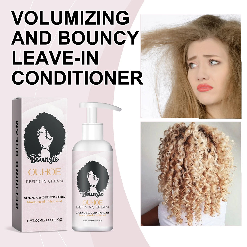 Curl Enhancing Cream for Wavy Curly Hair Moisturizing Styling Cream Volume and Bounce Leave Conditioner for Frizzy Dry Hair 50ml Zpaxo Default Title