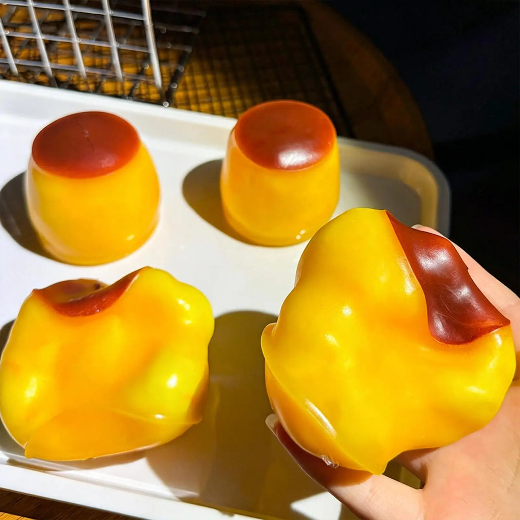 Caramel Puddings Handmade Ball Product Pinching Stress Relieving Toy Squeezing Ball Crispy Sound Pinching Fun Release Zpaxo