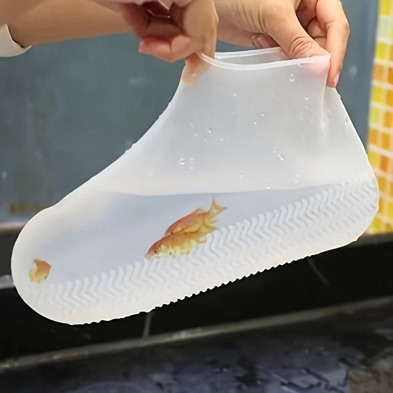 3 Pairs Boots Waterproof Shoe Cover Silicone Material Unisex Shoes