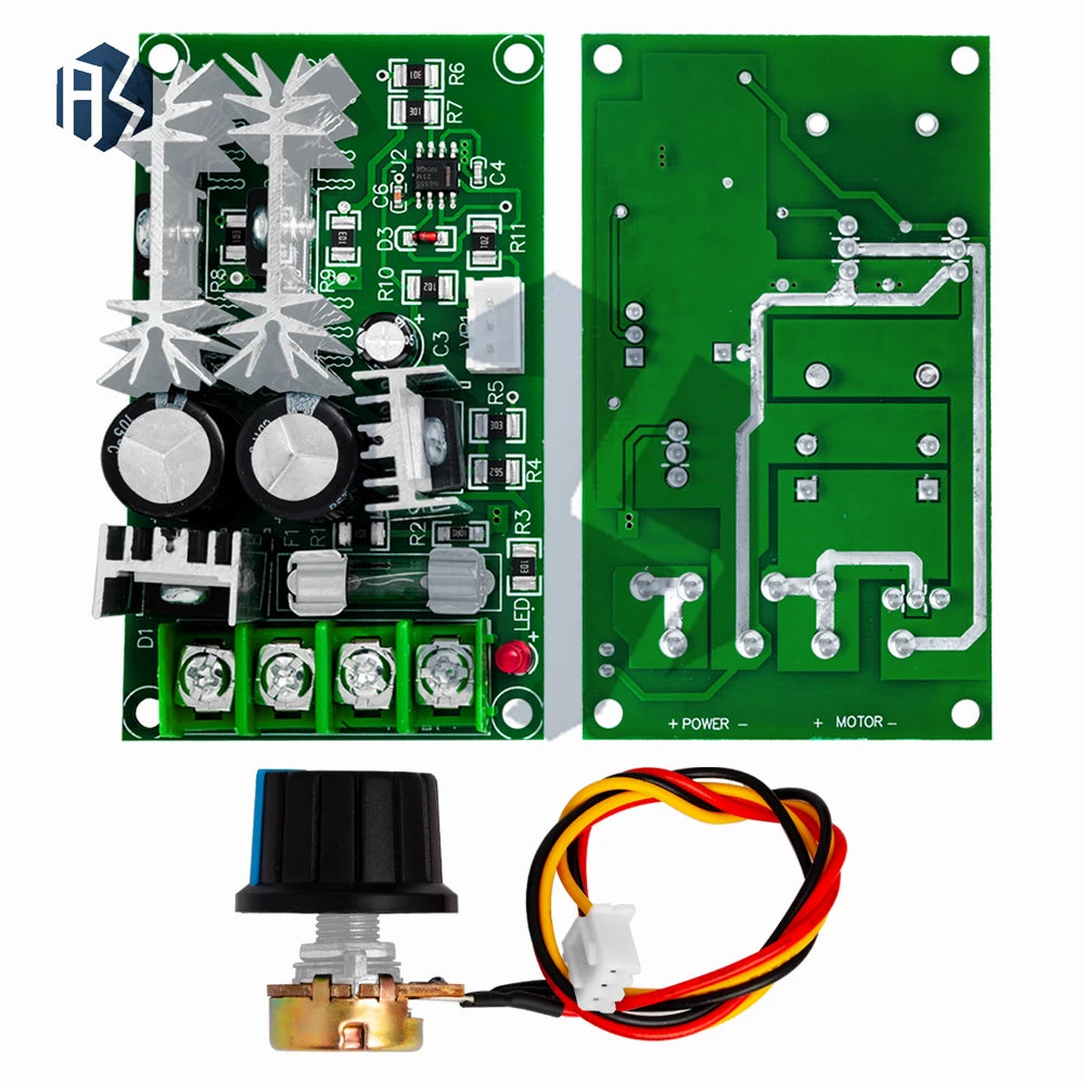 1PC DC 10–60V PWM Motor Speed Controller – 20A High Power Driver Module with Speed Regulator & Switch Zpaxo