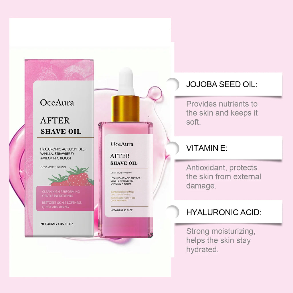 OceAura Strawberry After Shave Oil – Soothing & Moisturizing After Shave Oil Zpaxo