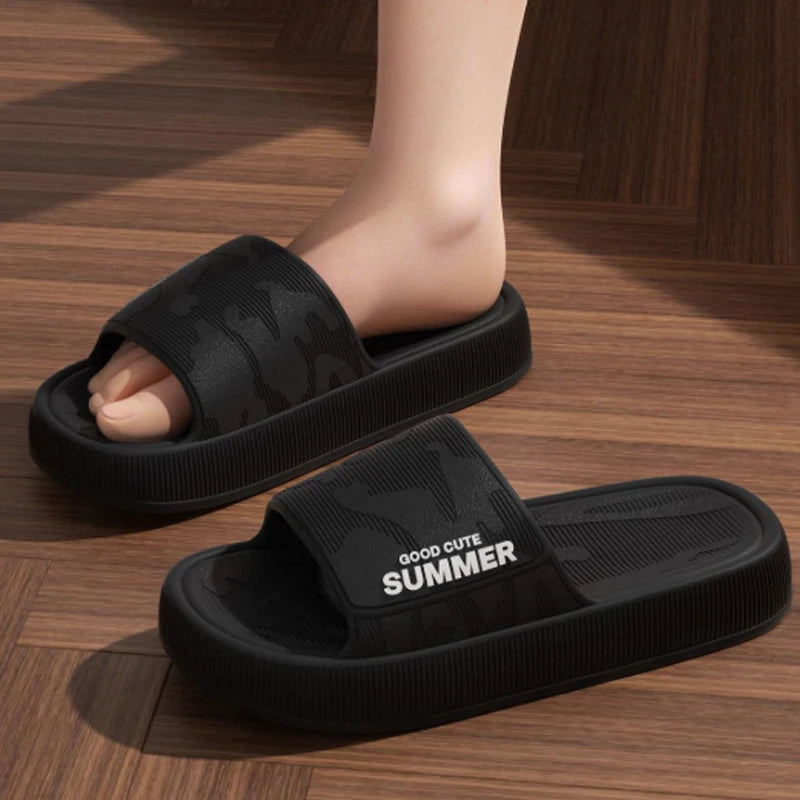 Men Summer Slippers Soft Sole EVA Sandals Non Slip Platform Home