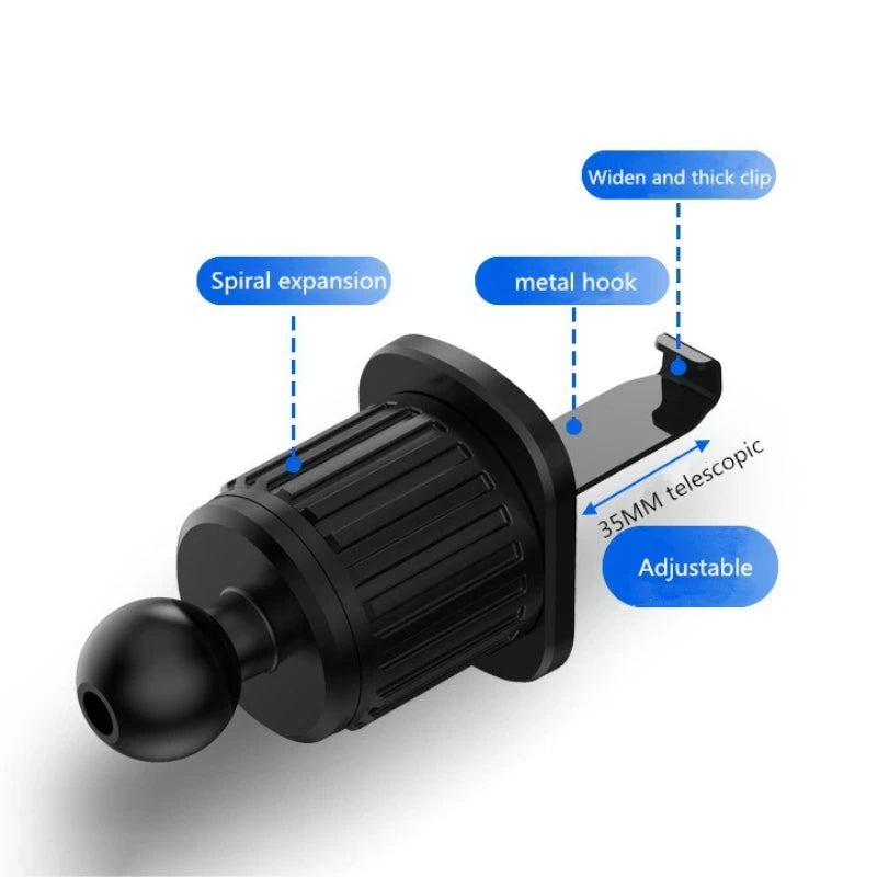 Universal Gravity Auto Phone Holder Car Air Vent Clip Mount Mobile Phone Holder Smart Phone Stand For iPhone 16 15 Xiaomi Huawei Zpaxo