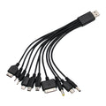 10 In 1 USB Multi Pin Cable Charger Universal USB Adapter Cable Data Wire Cord Multifunction Data Transfer Cable for Nokia iPod Zpaxo 10 in 1